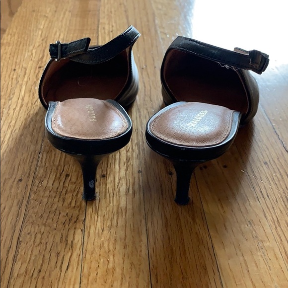 Slingback kitten heel black pointed toe sz8 - Picture 3 of 7